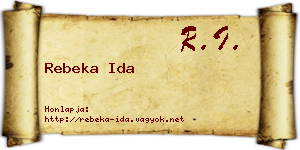 Rebeka Ida névjegykártya